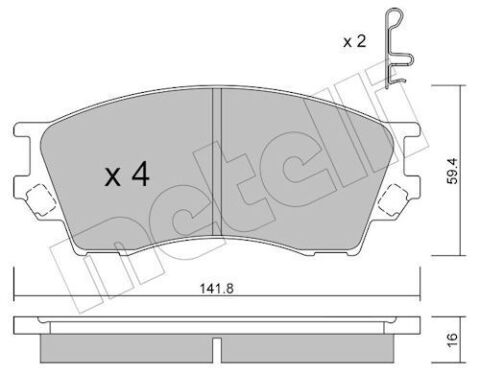 Комплект тормозных колодок, дисковый тормоз