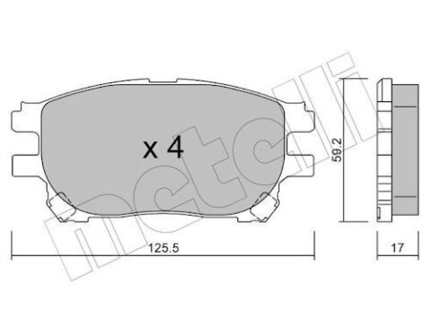 Комплект гальмівних накладок, дискове гальмо