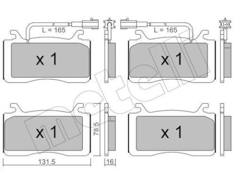Комплект тормозных колодок, дисковый тормоз