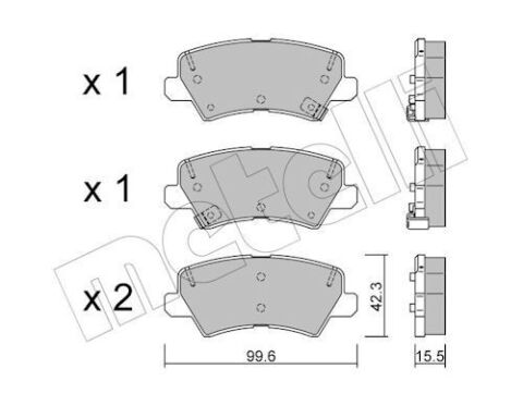 Комплект тормозных колодок, дисковый тормоз