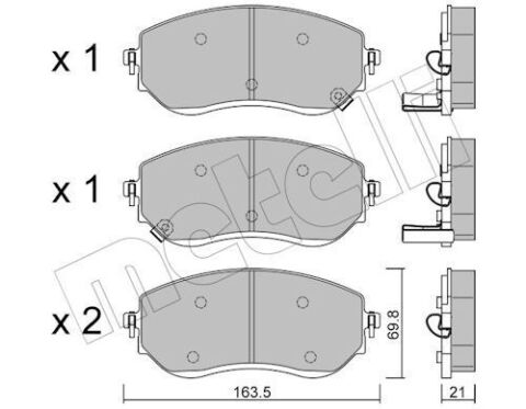 Комплект гальмівних накладок, дискове гальмо