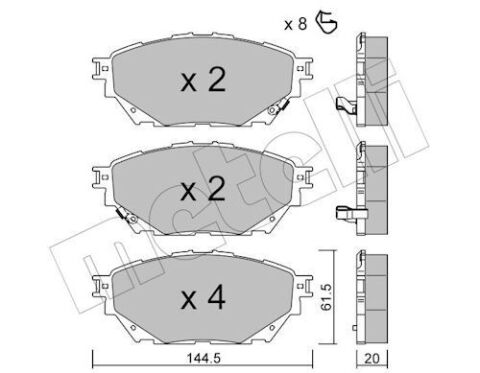 Комплект тормозных колодок, дисковый тормоз