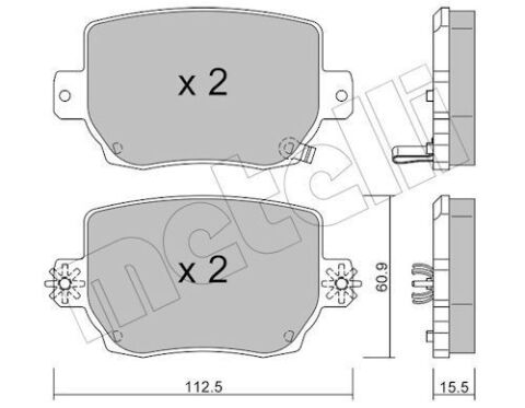 Комплект гальмівних накладок, дискове гальмо Комплект гальмівних накладок, дискове гальмо