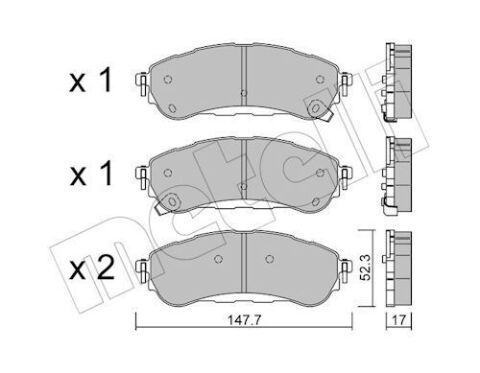 Комплект гальмівних накладок, дискове гальмо