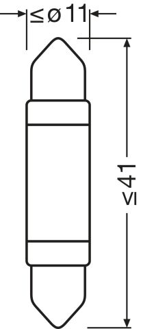 Лампа світлодіодна LEDriving SL 12V 0.6W SV8.5-8 6000K