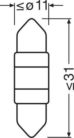 Лампа світлодіодна LEDriving SL C5W SV8,5-8 12V 31mm Лампа світлодіодна LEDriving SL C5W SV8,5-8 12V 31mm