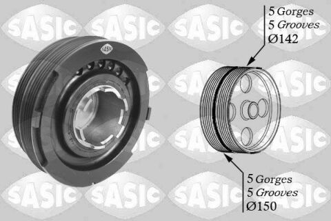 Шків, колінчатий вал