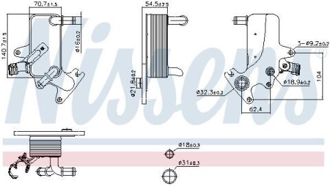 Оливний радіатор golf vii 1.6, 2.0 12-, jetta iv 1.6 15-, skoda vw Оливний радіатор golf vii 1.6, 2.0 12-, jetta iv 1.6 15-, skoda vw