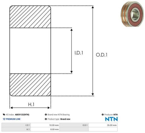 Підшипник кульковий d<30