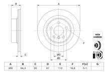 Диск гальмівний (задній) BMW 3 (G20/G80/G28) 18-/4 (G22/G82) 20- (300x20)