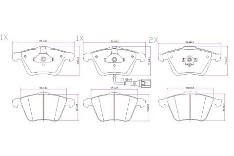 Колодки гальмівні (передні) VW Passat 05-10/Skoda Superb 08-15 (з датчиком) Колодки гальмівні (передні) VW Passat 05-10/Skoda Superb 08-15 (з датчиком)