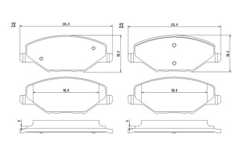 Колодки гальмівні (передні) Skoda Fabia II/III 07-/VW Polo 10-