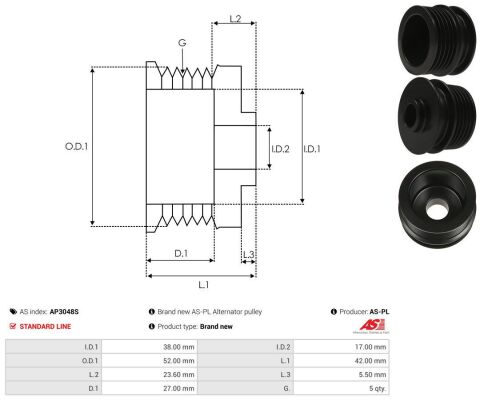 Шків ременя генератора