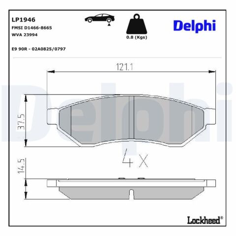 Гальмівні колодки дискові, комплект