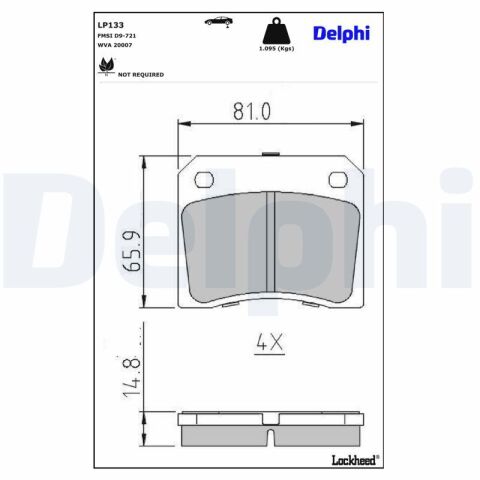 Комплект тормозных колодок, дисковый тормоз Комплект тормозных колодок, дисковый тормоз