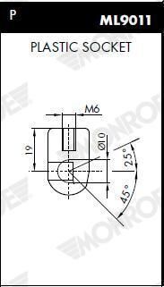 Газовая пружина, заднее стекло Газовая пружина, заднее стекло