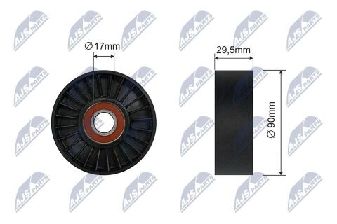 Натяжний ролик, поліклиновий ремінь 