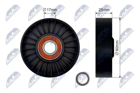 Натяжний ролик, клиновий ремінь 