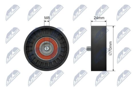 Натяжний ролик, поліклиновий ремінь 