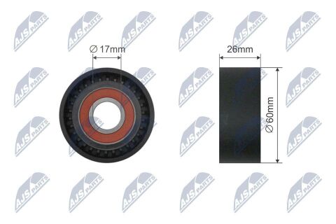 Натяжний ролик, клиновий ремінь 