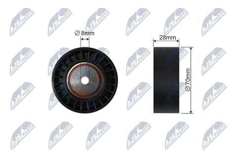 Натяжний ролик, поліклиновий ремінь 