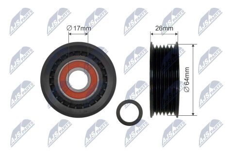 Натяжний ролик, клиновий ремінь 