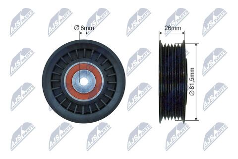 Натяжний ролик, поліклиновий ремінь 