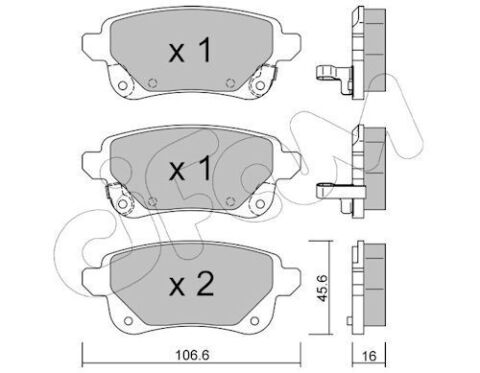 Гальмівні колодки задні Renault Captur II (HF_) Blue dCi 115 (HFAD) 20–, Zoe (BFM_) Zoe 12–