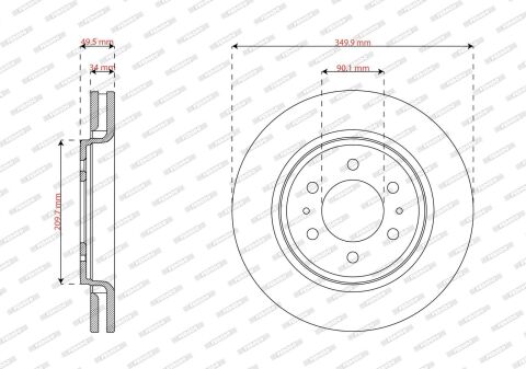 Диск гальмівний передній