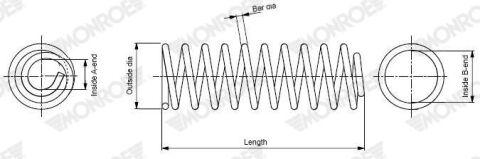 Пружина передняя L=338mm VW ID.5 (E39) 21-, ID.4 (E21) 20-