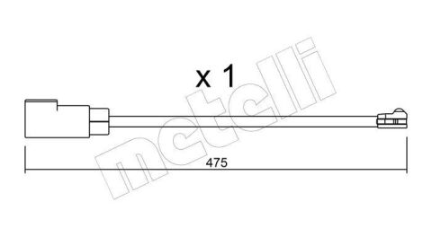 Датчик зносу гальмівних колодок (задніх) Ford Tourneo Custom/Transit Custom 2.0/2.2TDCI12- (L=475mm)
