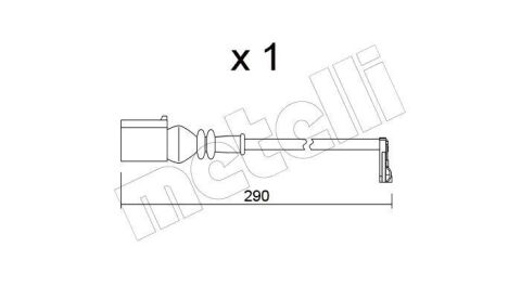 Датчик зносу гальмівних колодок (задніх) VW Crafter 2.0TDI 16- (L=290mm)