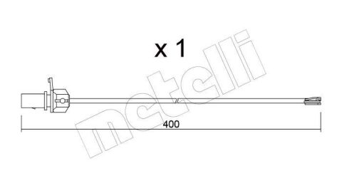 Датчик зносу гальмівних колодок (передніх) Audi A4/A5/Q5/Q7 15-/VW Touareg 18- (L=400mm) Датчик зносу гальмівних колодок (передніх) Audi A4/A5/Q5/Q7 15-/VW Touareg 18- (L=400mm)