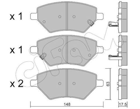 Комплект передних тормозных колодок 148,1*63*17,5 TIGGO 7 1.5 16-