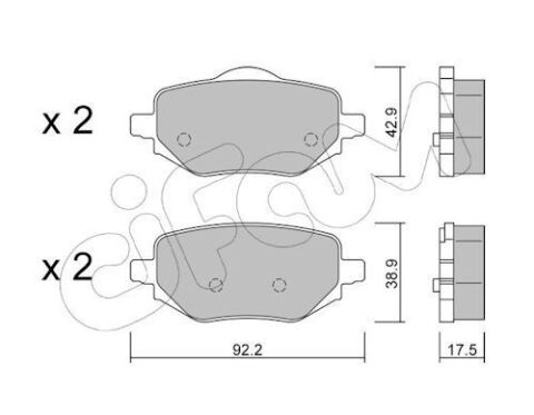 К-кт тормоз. колодок задн. C4 III (BA_, BB_, BC_) 1.5 BlueHDi 130 (BBYHZB) 20-, OPEL CORSA F (P2JO) 1.2 (68) 19-, PEUGEOT 2008 II 1.5 BlueHDI 130 19-