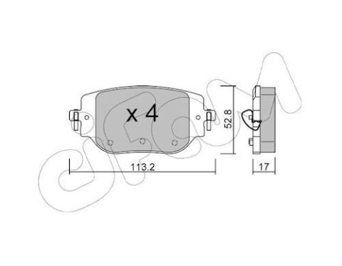 Комплект гальмівних колодок задні JUMPY III 1.6 BlueHDi 115 16-, PEUGEOT, TOYOTA