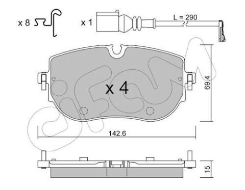Комплект гальмівних колодок передні ID.4 (E21) Performance 20-, AUDI Q4 Sportback (F4N) 35 e-tron 21-, CUPRA BORN (K11) 45 21-