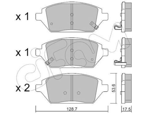Комплект гальмівних колодок передні SPARK (M400) 1.0 15-, OPEL KARL (C16) 1.0 15-18