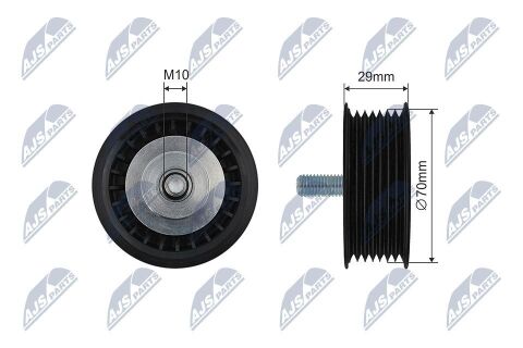 Натяжний ролик, поліклиновий ремінь Audi A8, Vw Passat, Phaeton, Touareg 6.0 W12 01-