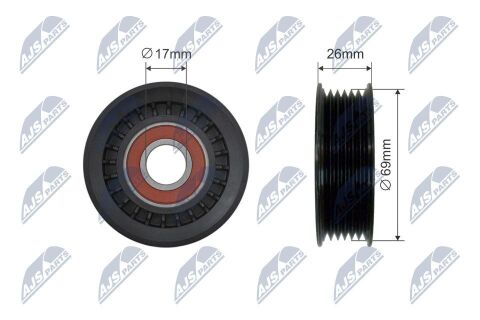 Натяжний ролик, клиновий ремінь Chevrolet Captiva, Cruze, Orlando; Opel Antara A 2.0D