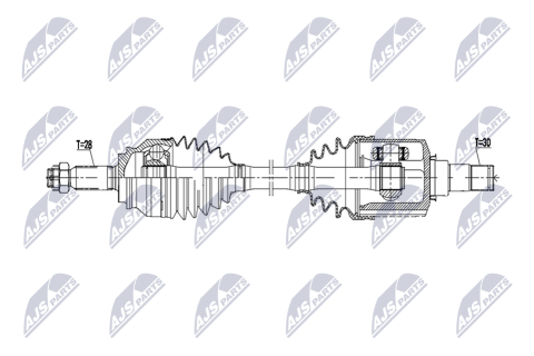 Полуось приводная MITSUBISHI OUTLANDER II 3.0 4WD 06-12 Полуось приводная MITSUBISHI OUTLANDER II 3.0 4WD 06-12