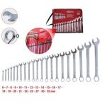 Комплект комбінованих ключів, вигнутих, 21 шт., 6-32 мм. Комплект комбінованих ключів, вигнутих, 21 шт., 6-32 мм.