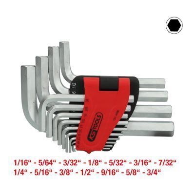 Комплект кутових штифтових ключів 1/16"-3/4" 14шт