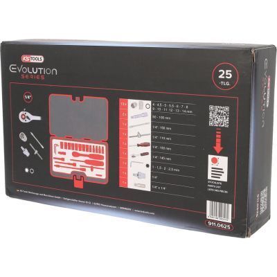 Комплект торцевих ключів 1/4" 25 шт