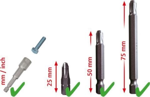 Набір біт 1/4", 208 шт