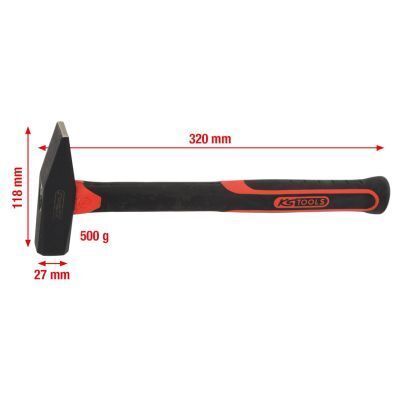 Слесарный молоток с рукояткой из фибергласса 500 гр