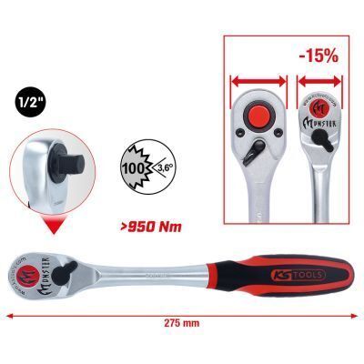 Тріскачка 1/2" Monster 100 зубців