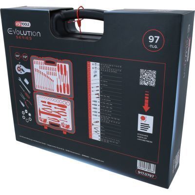 Універсальний набір інструментів 1/4«+1/2», 97 шт