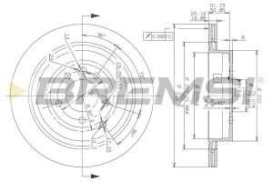 Гальмівний диск задній Range Rover Sport/Discovery IV 05- (350x20)