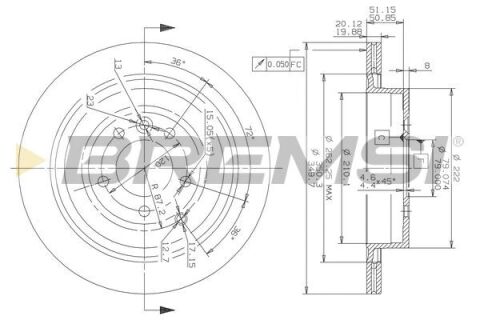 Гальмівний диск задній Range Rover Sport/Discovery IV 05- (350x20) Гальмівний диск задній Range Rover Sport/Discovery IV 05- (350x20)
